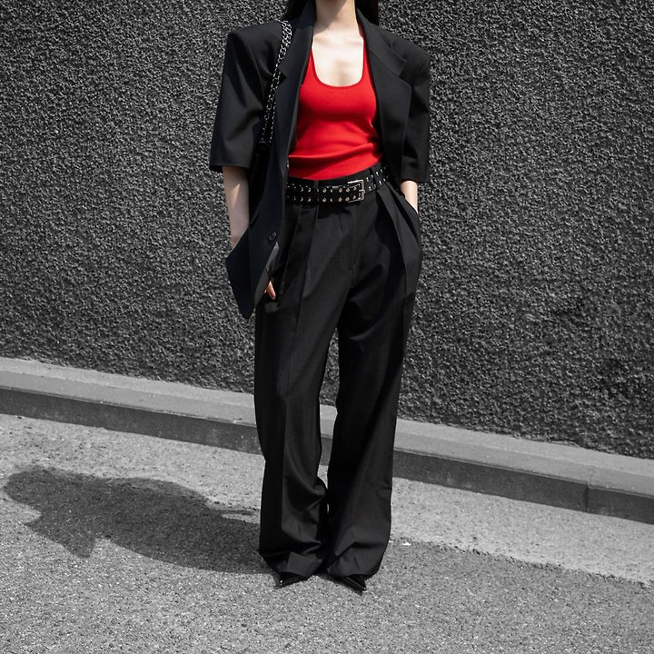 Paper Moon - Korean Women Fashion - #shopsmall - Summer Wool Low-Waist Trousers - 2