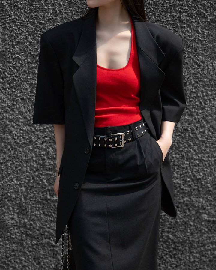 Paper Moon - Korean Women Fashion - #shopsmall - Half-Sleeve Summer Wool Blazer