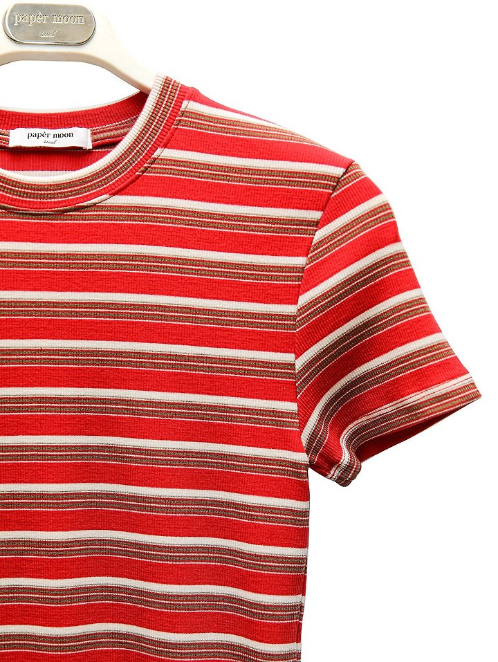 Paper Moon - Korean Women Fashion - #thatsdarling - Soft Ribbed Stripe Tee - 7