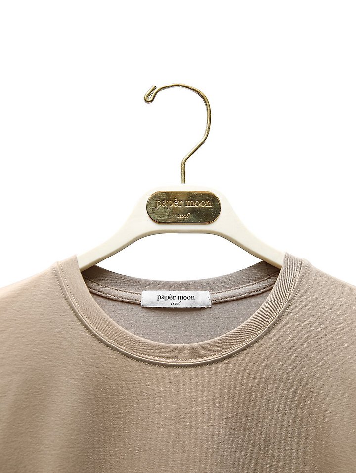 Paper Moon - Korean Women Fashion - #thatsdarling - Classic Slim-Fit Tencel Crewneck Top - 5