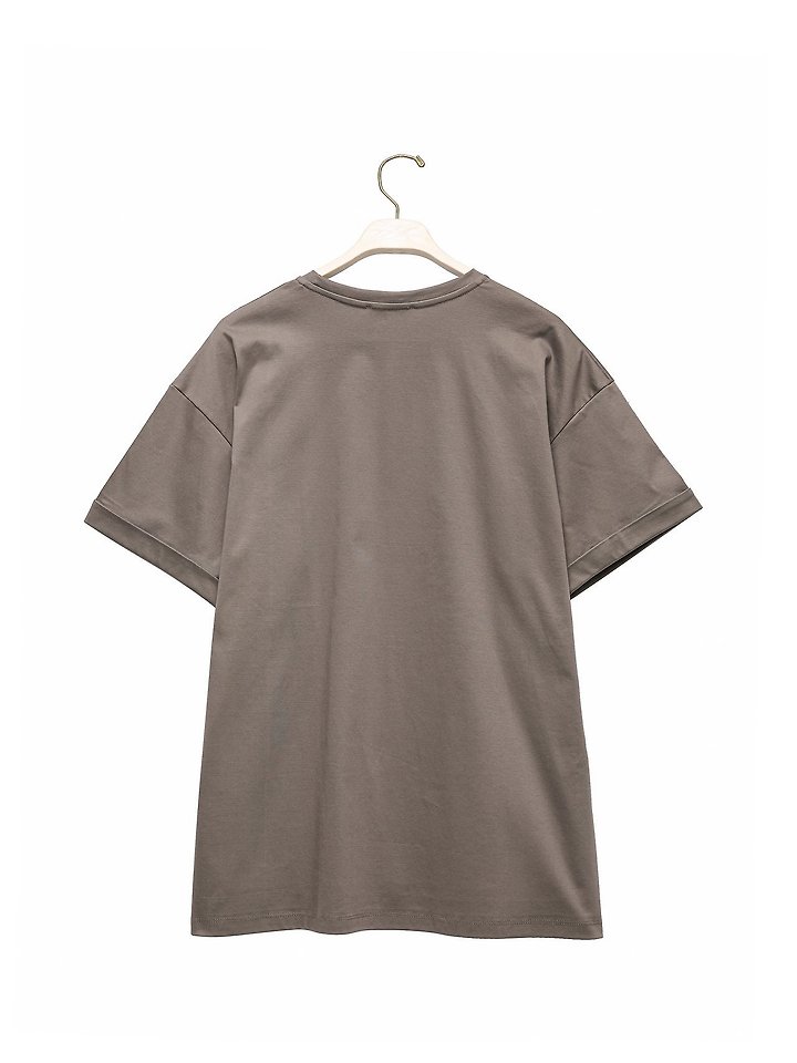 Paper Moon - Korean Women Fashion - #thelittlethings - Premium Cotton Roll-Up Tee - 8