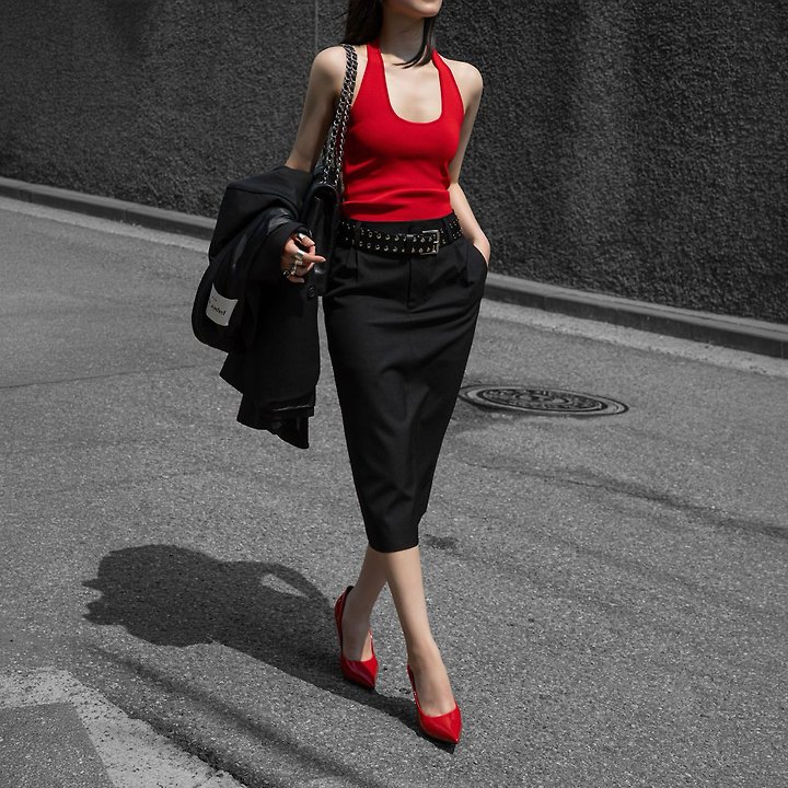 Paper Moon - Korean Women Fashion - #thelittlethings - Summer Wool Pintuck Pencil Skirt - 2