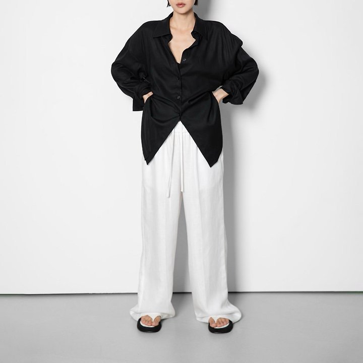 Paper Moon - Korean Women Fashion - #vintageinspired - Back Cut-Out Knot Shirt - 3