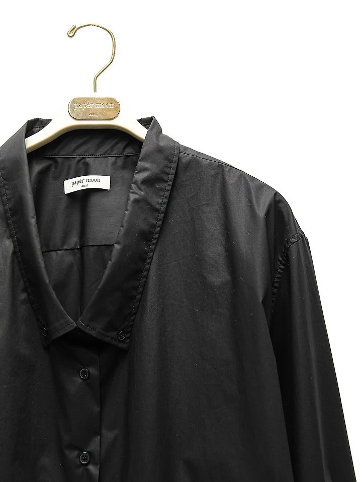 Paper Moon - Korean Women Fashion - #vintagekidsstyle - Low-Collar Paper Button-Down Shirt - 10