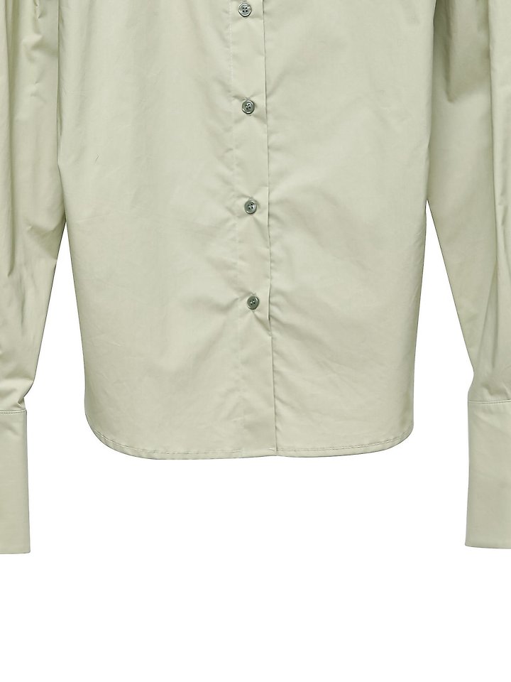 Paper Moon - Korean Women Fashion - #vintagekidsstyle - Wing Cuff Detail Button-Down Shirt - 11