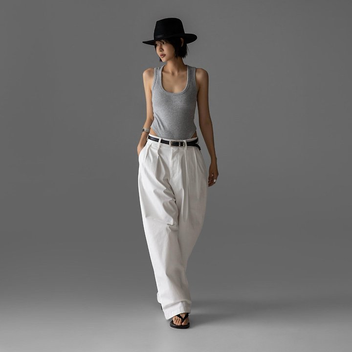 Paper Moon - Korean Women Fashion - #vintagekidsstyle - Essential Ribbed Sleeveless Bodysuit - 3