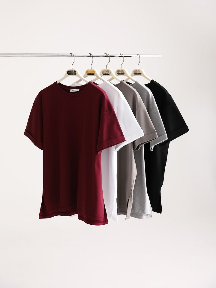 Paper Moon - Korean Women Fashion - #vintagekidsstyle - Premium Cotton Roll-Up Tee - 2