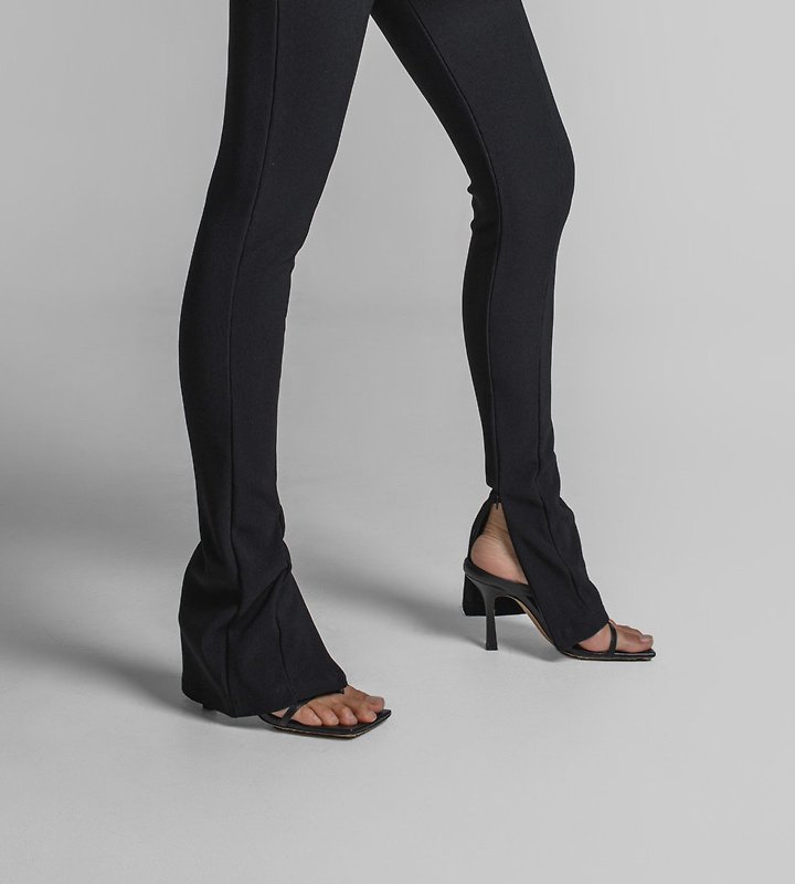 Paper Moon - Korean Women Fashion - #vintagekidsstyle - Ribbed Side-Slit Leggings