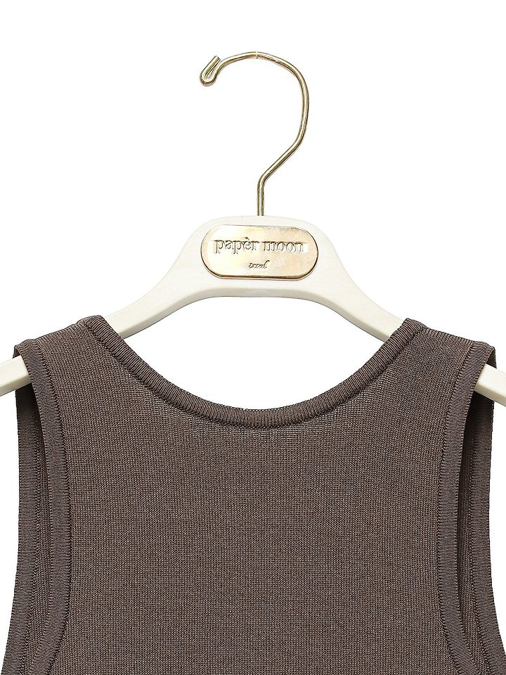 Paper Moon - Korean Women Fashion - #womensfashion - Classic Backless Detail Sleeveless Knit Top - 10
