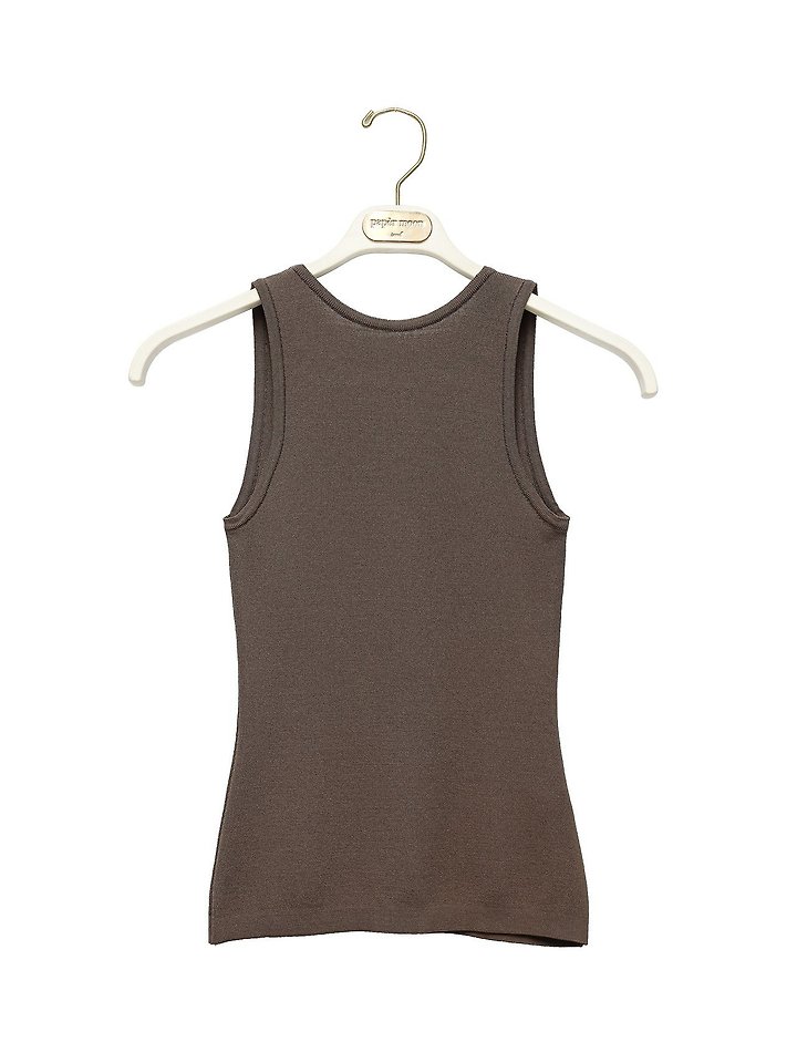 Paper Moon - Korean Women Fashion - #womensfashion - Classic Backless Detail Sleeveless Knit Top - 8