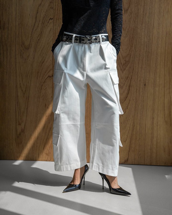Paper Moon - Korean Women Fashion - #womensfashion - Structured Double Cargo Pants - 5