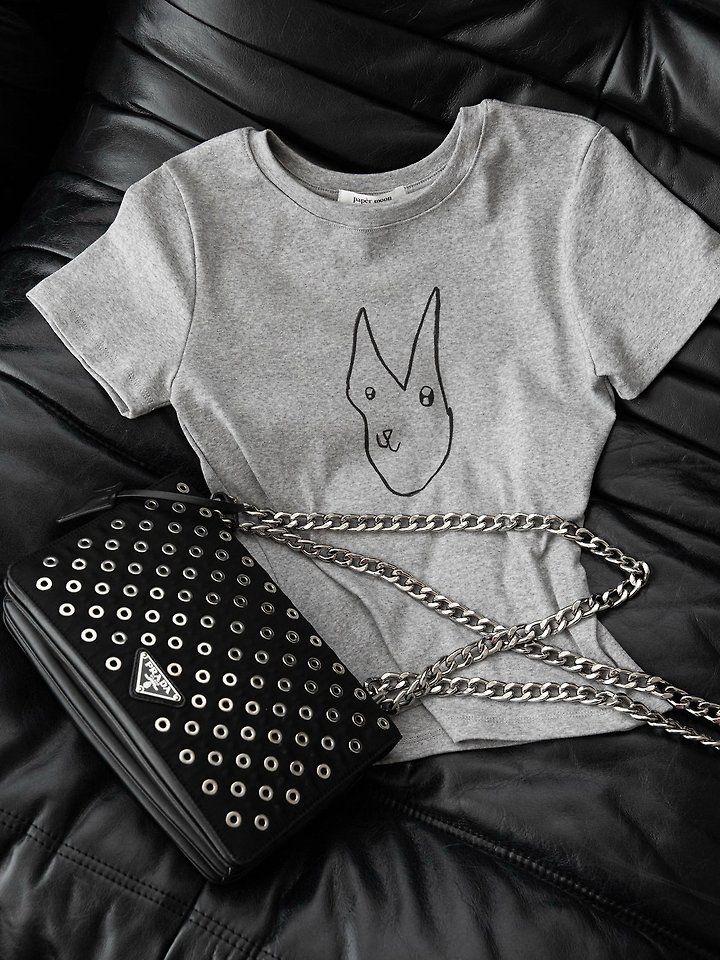 Paper Moon - Korean Women Fashion - #womensfashion - Little Bunny Cropped Tee