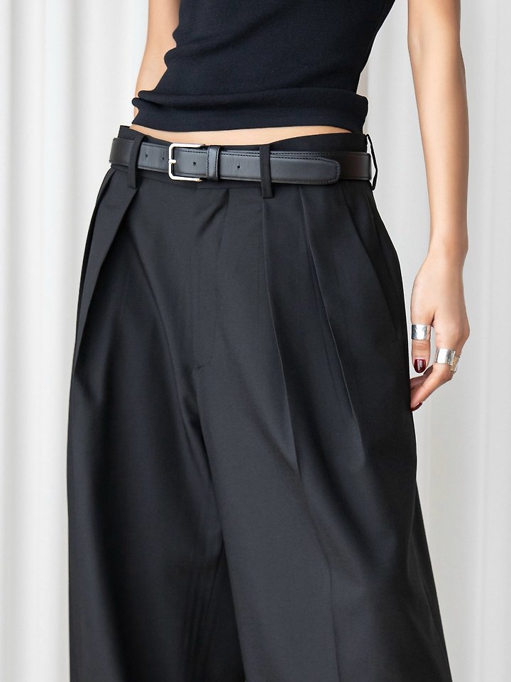 Paper Moon - Korean Women Fashion - #womensfashion - Summer Wool Low-Waist Trousers - 3