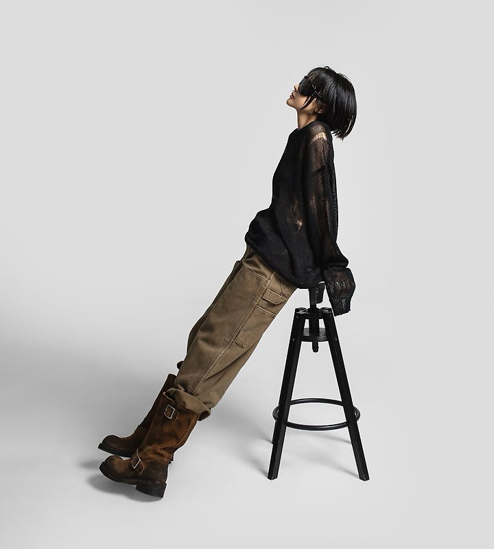 Paper Moon - Korean Women Fashion - #womensfashion - Vintage Ankle Carpenter Culotte Pants - 7