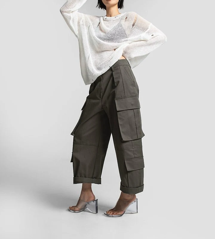 Paper Moon - Korean Women Fashion - #womensfashion - Structured Double Cargo Pants - 2