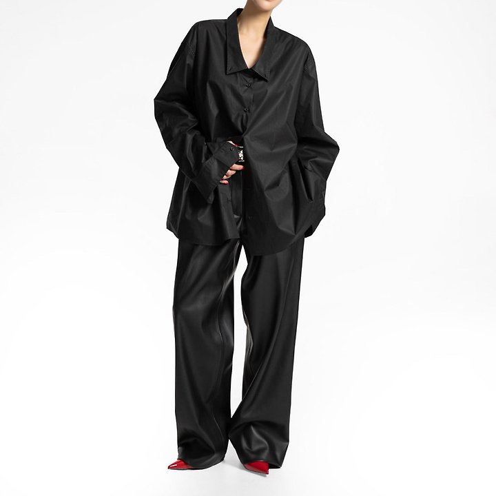 Paper Moon - Korean Women Fashion - #womensfashion - Low-Collar Paper Button-Down Shirt - 2