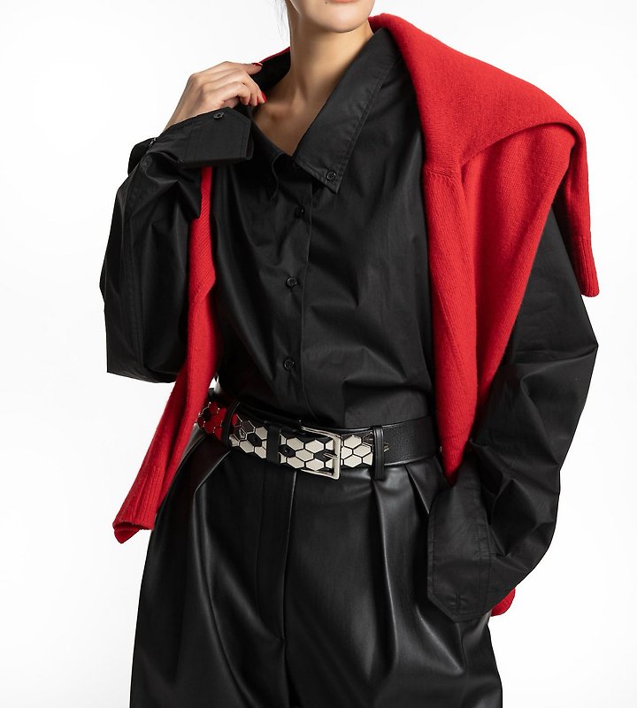 Paper Moon - Korean Women Fashion - #momslook - Low-Collar Paper Button-Down Shirt - 4