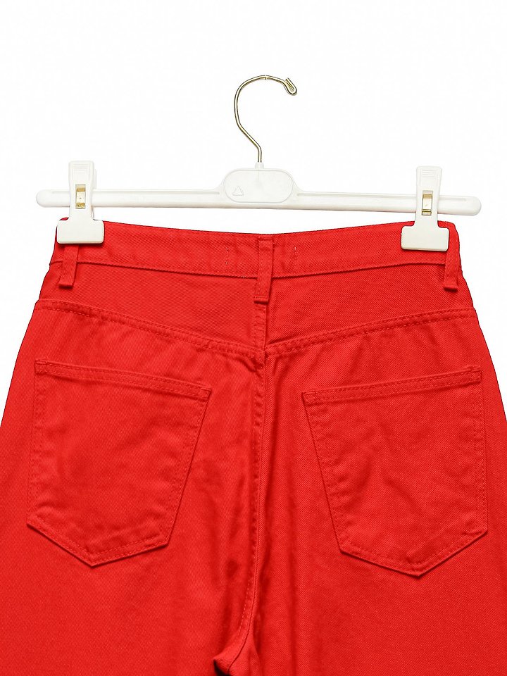 Paper Moon - Korean Women Fashion - #womensfashion - Color-Accent Wide Cotton Twill Trousers - 11