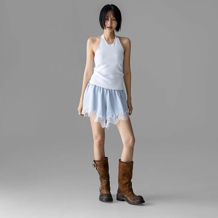 Paper Moon - Korean Women Fashion - #womensfashion - Satin Lace Shorts - 2