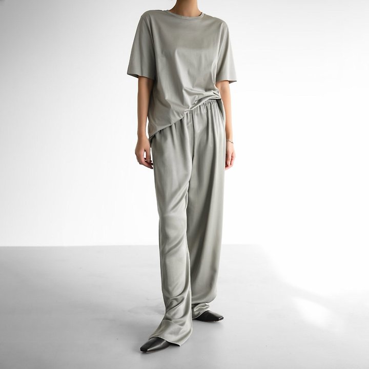 Paper Moon - Korean Women Fashion - #womensfashion - Luxe Mercerized Basic Tee - 2