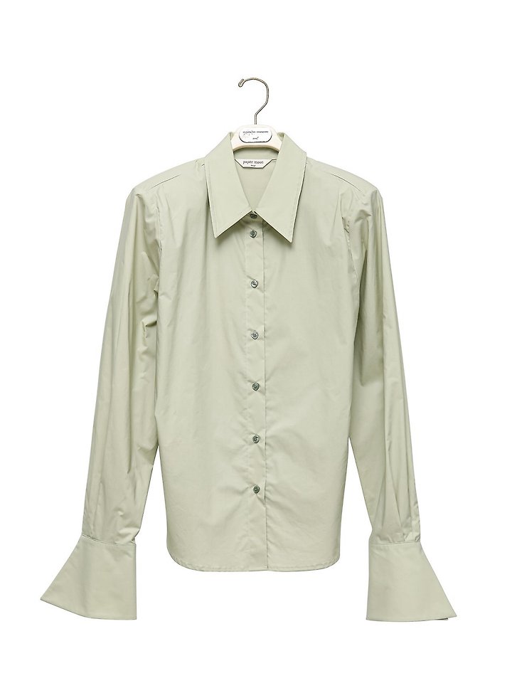 Paper Moon - Korean Women Fashion - #womensfashion - Wing Cuff Detail Button-Down Shirt - 5