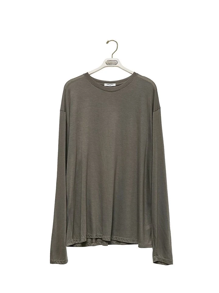 Paper Moon - Korean Women Fashion - #womensfashion - Classic Oversized Soft Modal Long-Sleeve Tee - 5