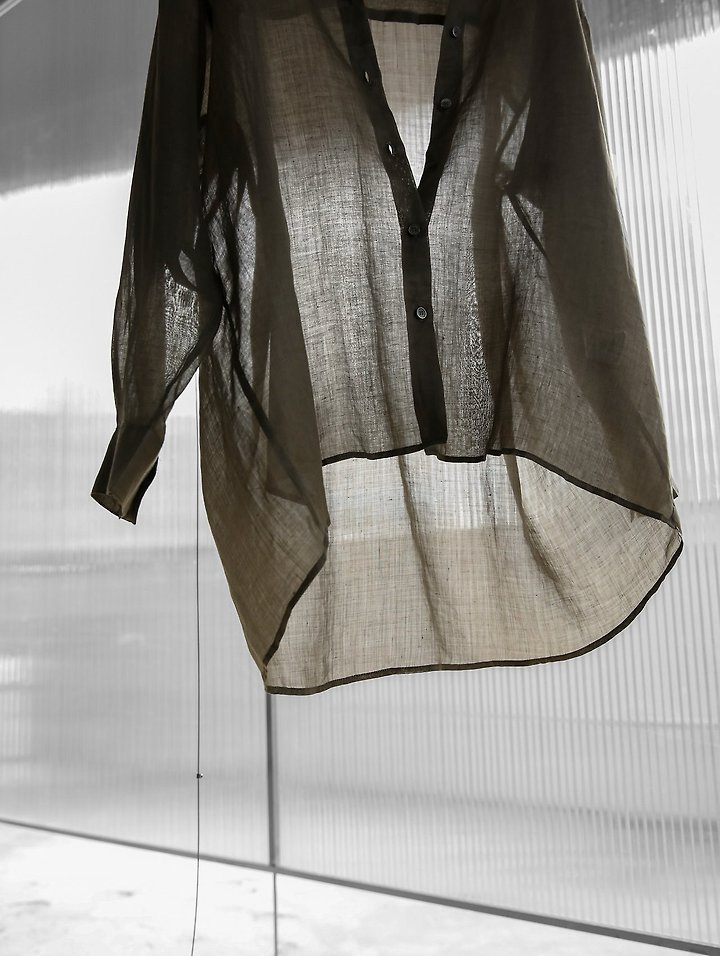 Paper Moon - Korean Women Fashion - #womensfashion - Vivid Oversized Linen Button-Down Shirt - 3