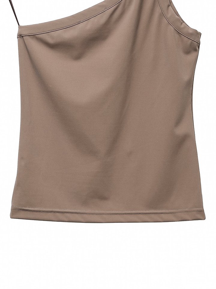 Paper Moon - Korean Women Fashion - #womensfashion - Diagonal One-Shoulder Tank Top - 12