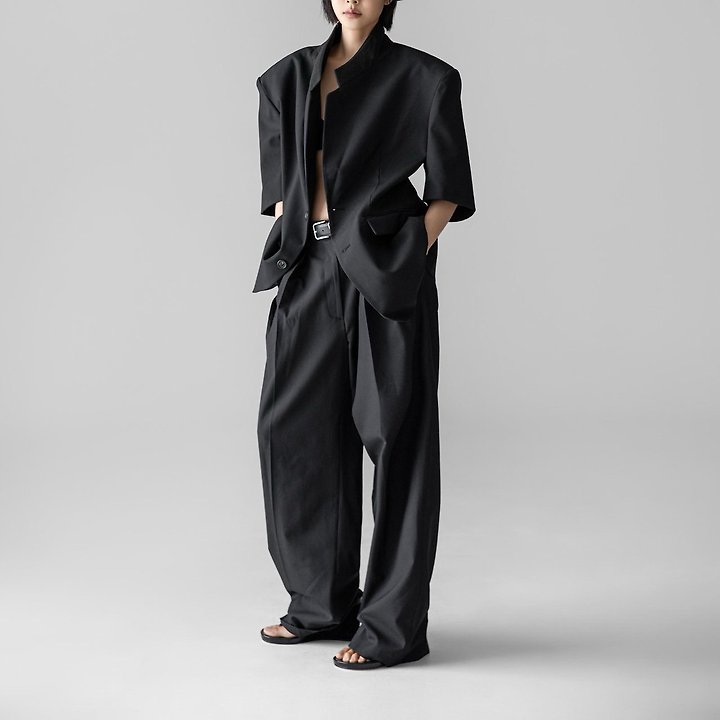 Paper Moon - Korean Women Fashion - #womensfashion - Summer Wool Low-Waist Trousers - 3