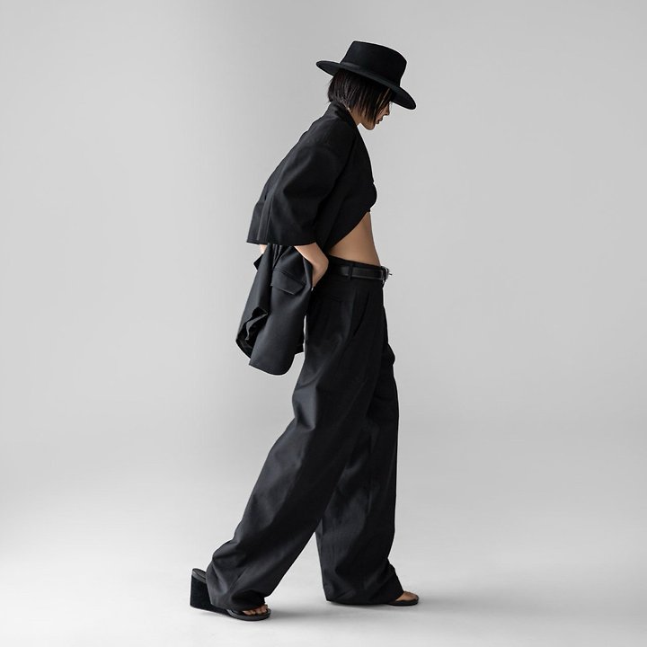 Paper Moon - Korean Women Fashion - #womensfashion - Summer Wool Low-Waist Trousers - 5