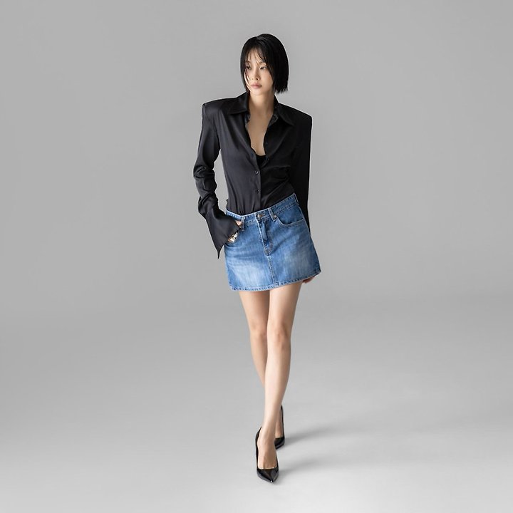 Paper Moon - Korean Women Fashion - #womensfashion - Classic Slim-Fit Satin Shirt - 5