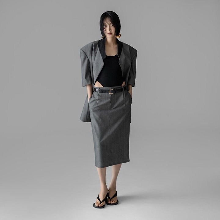 Paper Moon - Korean Women Fashion - #womensfashion - Half-Sleeve Summer Wool Blazer - 6