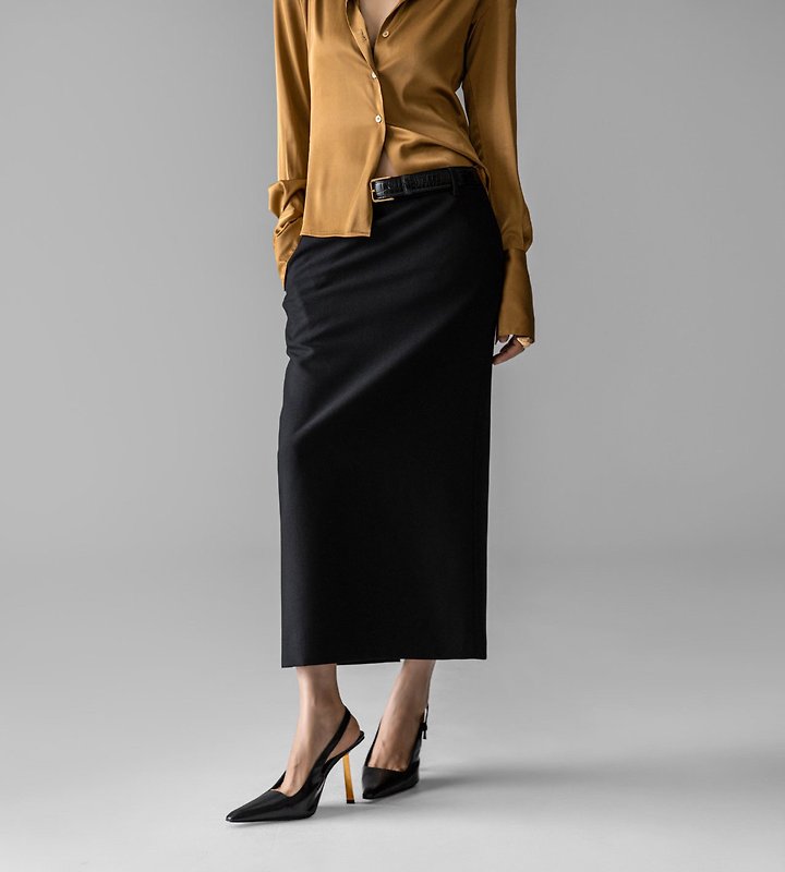 Paper Moon - Korean Women Fashion - #womensfashion - Classic Back-Slit Midi Pencil Skirt