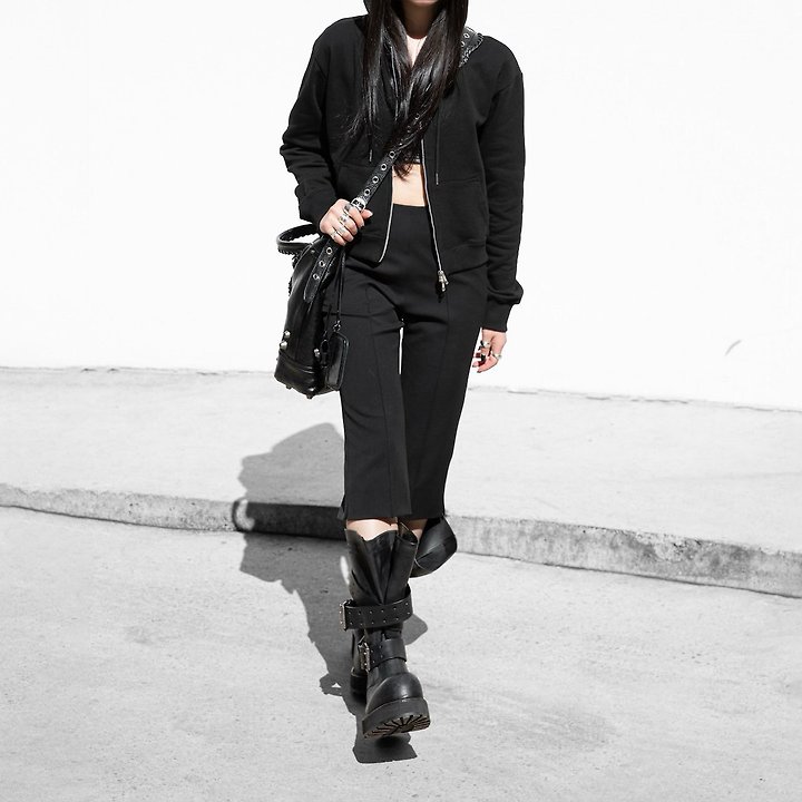 Paper Moon - Korean Women Fashion - #womensfashion - Crease-Line Slit Midi Pants