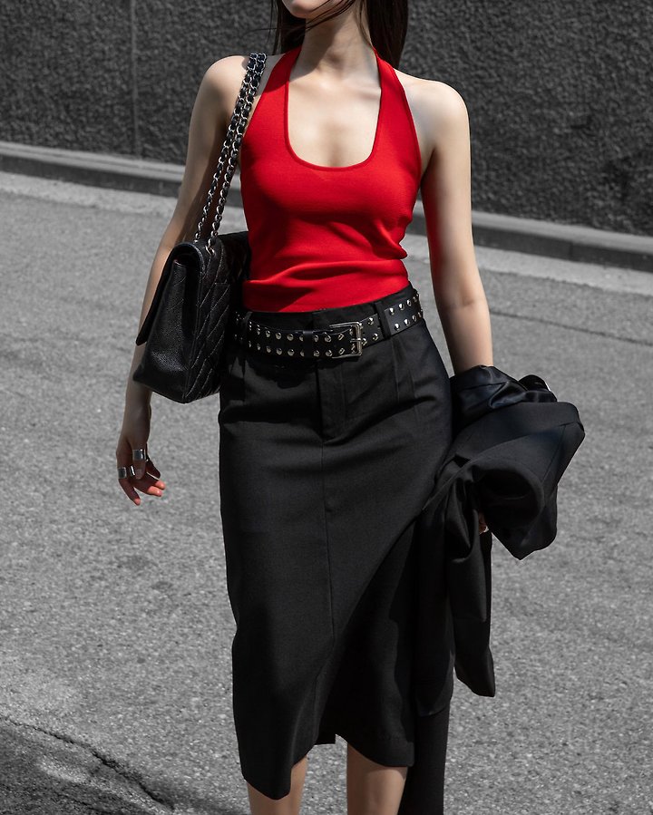 Paper Moon - Korean Women Fashion - #womensfashion - Classic Halter Neck Knit Top - 3