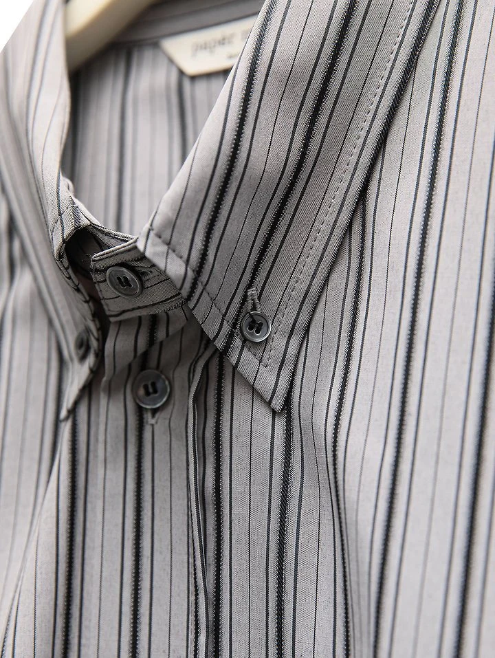 Paper Moon - Korean Women Fashion - #womensfashion - Oversized Striped Pocket Button-Down Shirt - 10