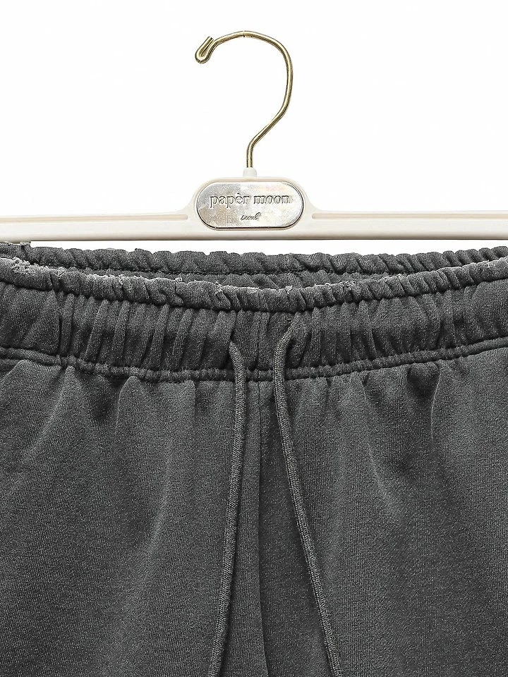 Paper Moon - Korean Women Fashion - #womensfashion - Pigment-Dyed Cotton Cut-Off Sweat Shorts - 7