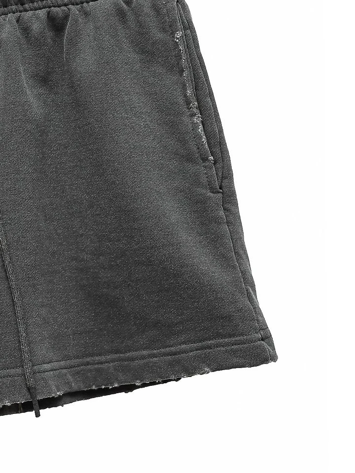Paper Moon - Korean Women Fashion - #womensfashion - Pigment-Dyed Cotton Cut-Off Sweat Shorts - 9