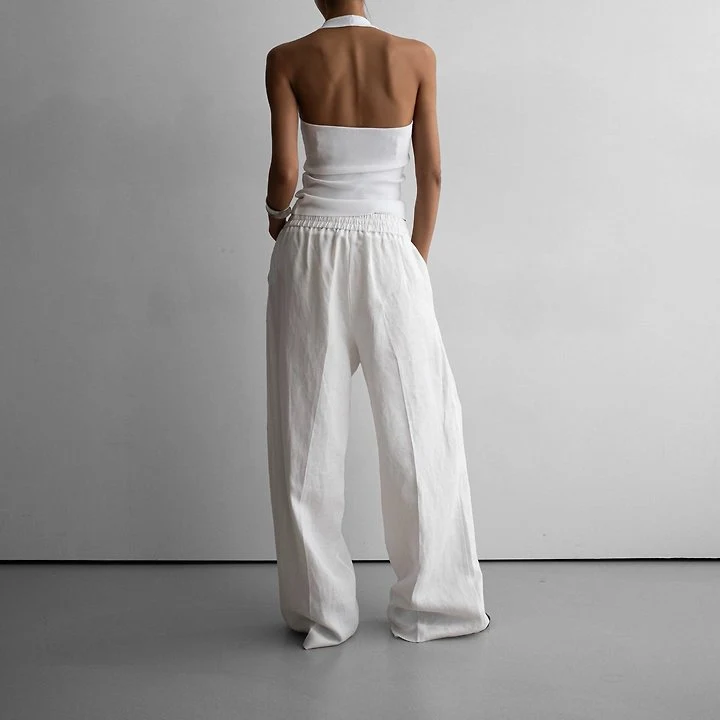 Paper Moon - Korean Women Fashion - #womensfashion - Linen Drawstring Trousers - 6