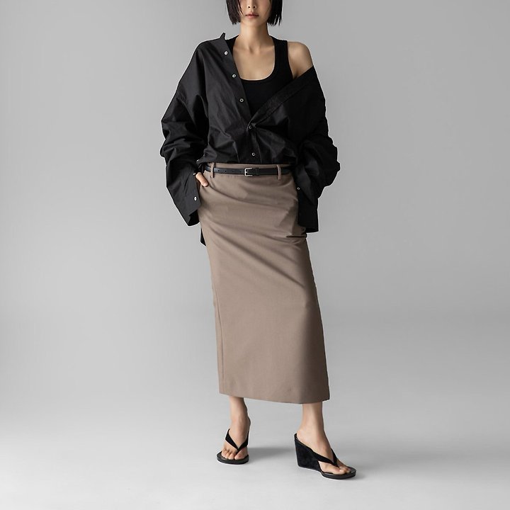 Paper Moon - Korean Women Fashion - #womensfashion - Maxi Oversized Padded-Shoulder Cotton Button-Down Shirt - 6
