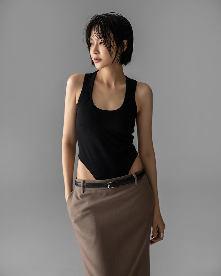 Paper Moon - Korean Women Fashion - #womensfashion - Essential Ribbed Sleeveless Bodysuit - 2