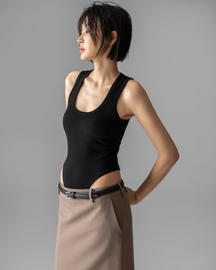Paper Moon - Korean Women Fashion - #womensfashion - Essential Ribbed Sleeveless Bodysuit - 6