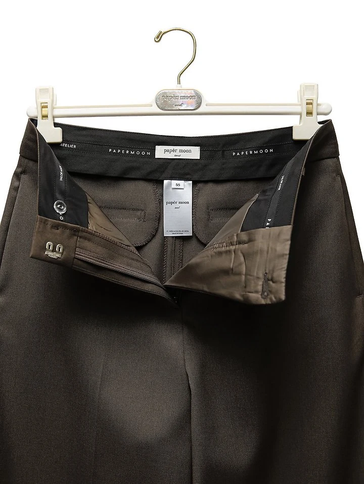 Paper Moon - Korean Women Fashion - #womensfashion - Wool Silk Low-Rise Trousers - 10