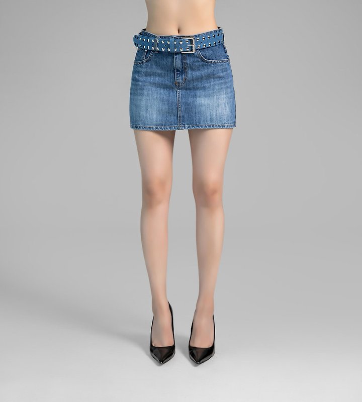 Paper Moon - Korean Women Fashion - #momslook - Classic Denim Mini Skirt - 4