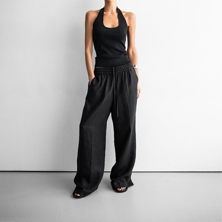 Paper Moon - Korean Women Fashion - #womensfashion - Classic Halter Neck Knit Top - 2