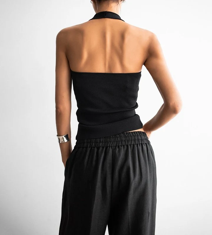 Paper Moon - Korean Women Fashion - #womensfashion - Classic Halter Neck Knit Top - 6