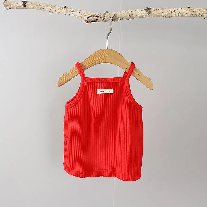 Party Kids - Korean Baby Fashion - #babyboutique - Soft Strap Sleeveless Top - 2