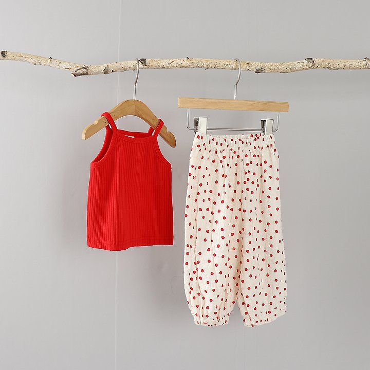 Party Kids - Korean Baby Fashion - #babyfashion - Soft Strap Sleeveless Top - 5
