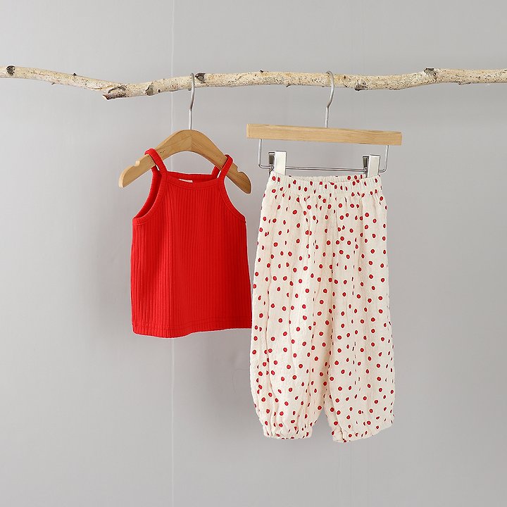 Party Kids - Korean Baby Fashion - #babyfever - Soft Strap Sleeveless Top - 6