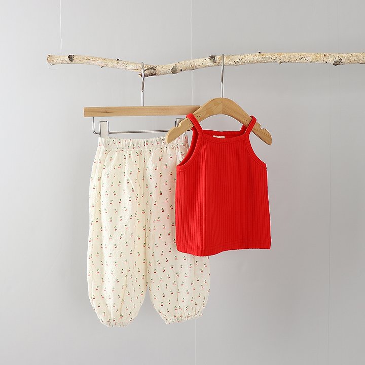 Party Kids - Korean Baby Fashion - #babygirlfashion - Soft Strap Sleeveless Top - 7